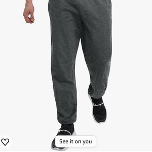 Champion men’s pants joggers light weight closed bottom size XXL NEW 2XL gray